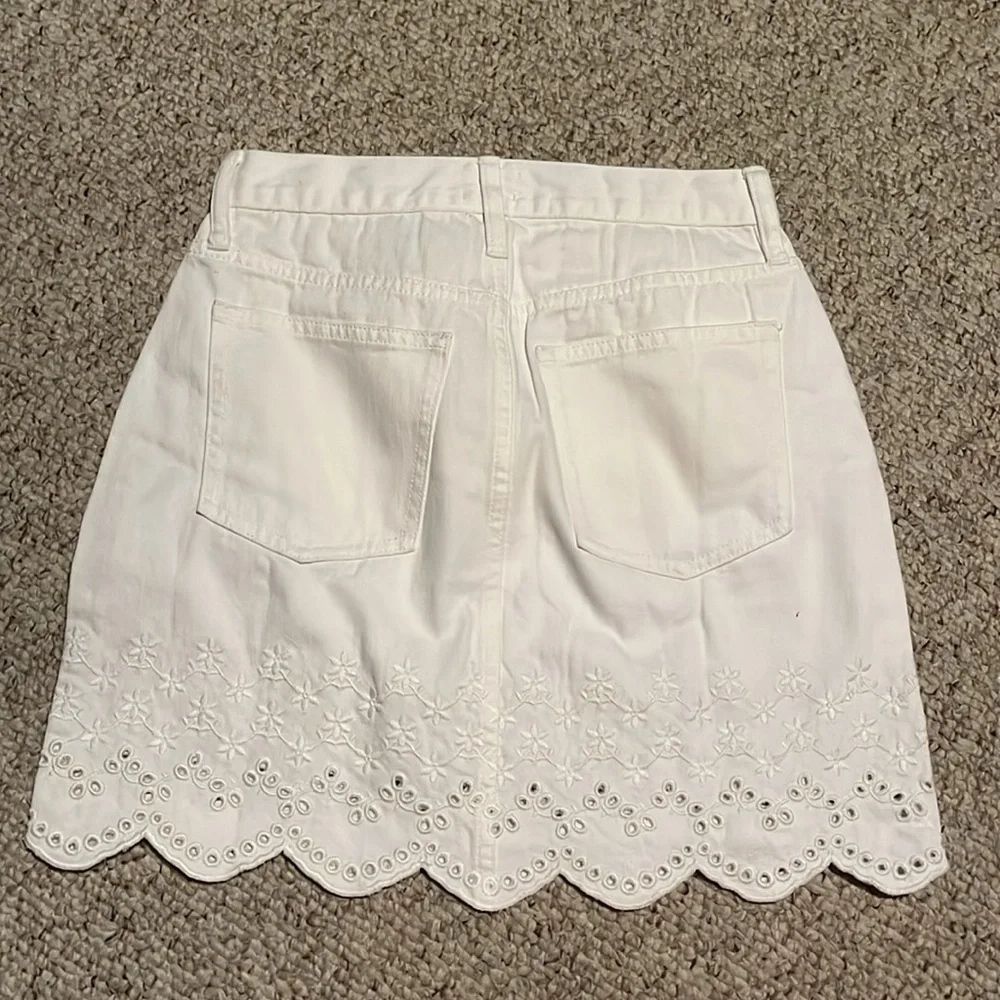 NWT J. Crew Eyelet Hem Mini Skirt